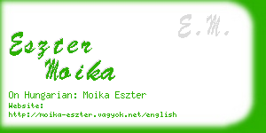 eszter moika business card